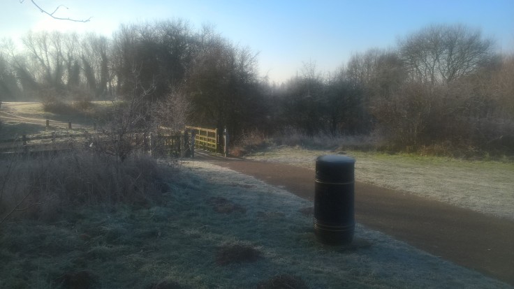 A frosty morning run at Sloughbottom Park